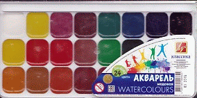 Акварель 'Классика' 24 цвета, без кисти