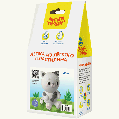 Набор для лепки из легкого пластилина Мульти-Пульти 'Кот'