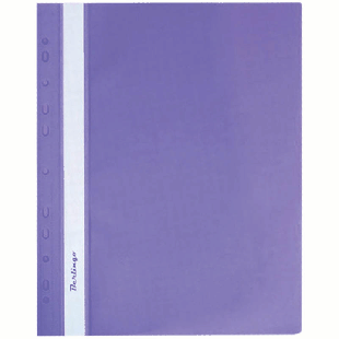 Папка-скоросшиватель пластик. перф. А4, 180мкм, фиолетовая