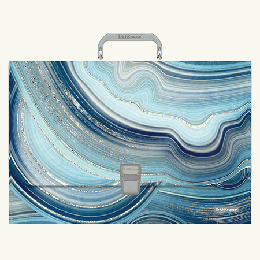 Портфель ' Erich Krause ' А4 Marble Kyanite FC пластиковый, разноцветный, серый замок и ручка