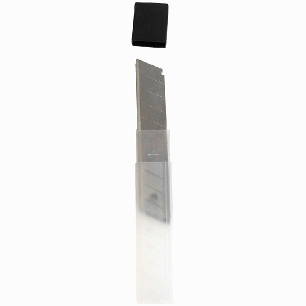 Лезвия для канцелярских ножей 9мм, 10шт в пластиковом пенале