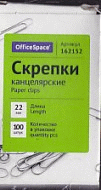 Скрепки 22мм, 100шт., карт. упак.