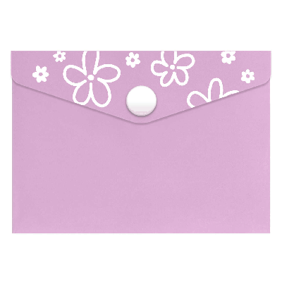 Папка для карт и визиток. СИРЕНЕВЫЕ ЦВЕТОЧКИ. Размер: 10.5х7.4 см. Материал: полипропилен. Толщина: 180 мкм. Количество отделений - 1 отделение (-я). Тип застёжки: кнопка. Отделка: