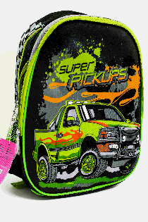 Ранец детский с ортопедической спинкой с объемный 'внедорожник', 300*360*110мм, 2 кармана на змейке, мал