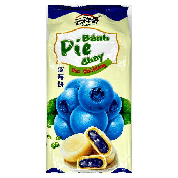 Печенье с джемом 1 шт., Yun Xiang Ge. Banh Pie Chay. Dau-Sau Rieng, со вкусом черники, 300гр. (30шт. в коробке)