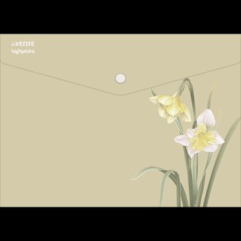 Папка-конверт на кнопке 'deVENTE. sigNATURE' A4 (335x240 мм) 180 мкм, непрозрачная с рисунком, индивидуальная маркировка