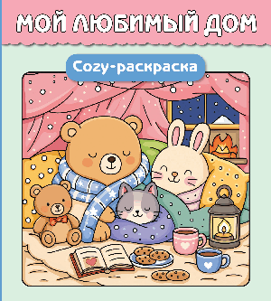 Мой любимый дом. Cozy-раскраска