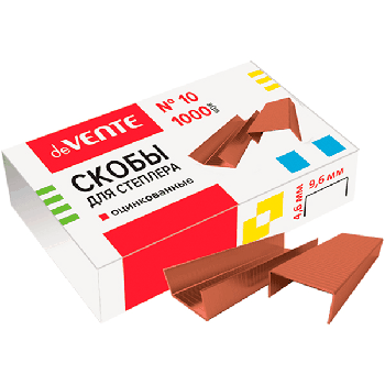 Скобы №10 ' deVente ' омедненные, до 20л, 1000шт