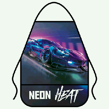Фартук для труда ' Пчелка ' ФДТ-3 Neon Car, 490*390мм, печать на ткани мал