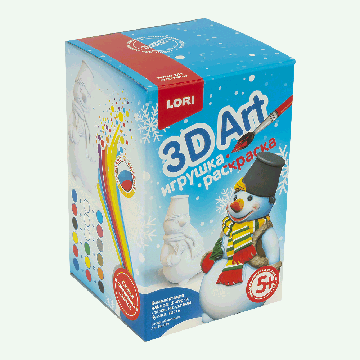 3D Art.Игрушка-раскраска 'Забавный снеговик' НГ