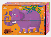 Умные кубики в поддончике. 6 штук. Волшебная Африка