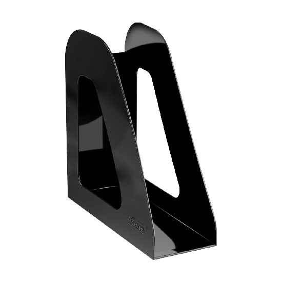 Лоток для бумаг вертикальный СТАММ 'Фаворит', черный, ширина 90мм