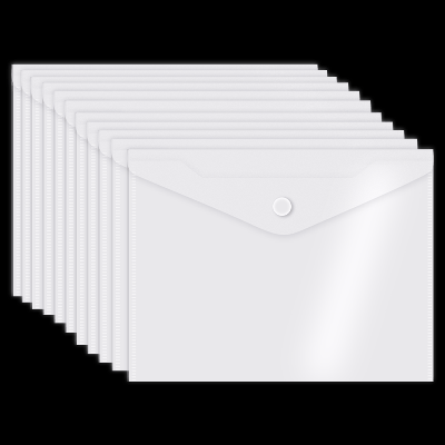 Папка-конверт на кнопке 'deVENTE' A5 (240x180 мм) 180 мкм, полипропилен, прозрачная, 10 шт в упаковке