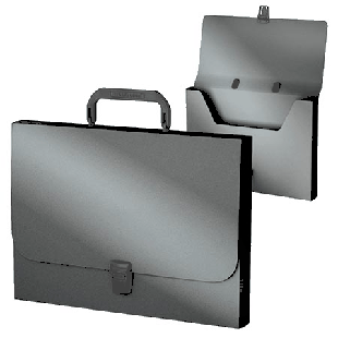Портфель ' Erich Krause ' А4 Matt Ice Metallic, FC, серебряный, пластиковый, без отделений