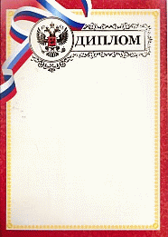 Диплом А4, мелованный картон, тиснение фольгой