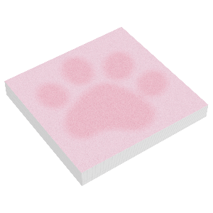 Блок для записей MESHU 'Paw', 8,5*8,5см, 100л., на склейке