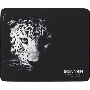 Коврик для мыши SONNEN 'LEOPARD', резина + ткань, 220х180х3 мм, 513314