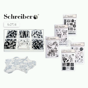 Набор штампиков ' Schreiber ' 12 дизайнов силиконовые 16,5*25см в ассортименте