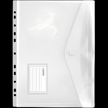 Папка-вкладыш с расширением и клапаном на кнопке 'deVENTE' A4 (243x310x20 мм) горизонтальная, полипропилен 140 мкм конверт, 190 мкм клапан, расширение 20 мм, карман и этикетка для