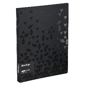 Папка на 2 кольцах Berlingo 'Triangle Black', 24мм, 1000мкм, черная, D-кольца, с внутр. карманом
