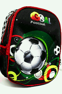 Ранец детский с ортопедической спинкой с объемный 'футбол', 300*360*110мм, 2 кармана на змейке, 2 ка мал