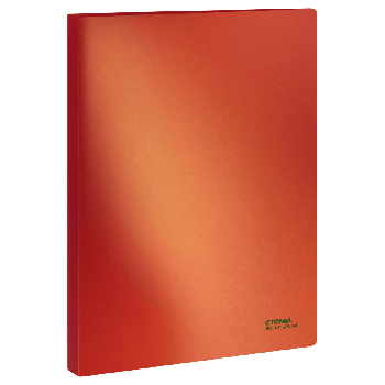 Папка с пружинным скоросшивателем СТАММ 'Сияние' А4, 17мм, 700мкм, пластик, оранжевый