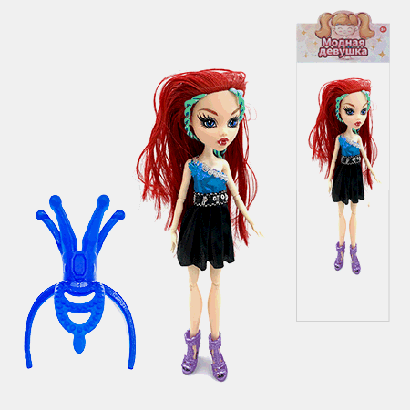 Кукла ' Модная девушка ' Девушка-вампир, набор: кукла 27см, корона, пакет, 31*11,5см