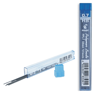 Грифели ' Pilot ' 0,7мм 12шт НВ(Сменные грифели для любых механических карандашей с диаметром канала 0.7 мм. Толщина 0,7 мм Длина 60 мм В упаковке 12 грифелей Твердость HB (твердо-
