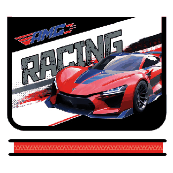 Папка ' Пчелка ' А4-04 (325*230*25мм) молния вокруг Racing speed, печать на пластике