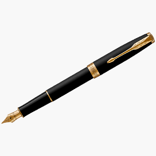 Ручка перьевая Parker 'Sonnet Matte Black GT' 0,8мм, подар. уп.