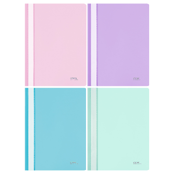 Папка-скоросшиватель пластик. СТАММ А4, 180мкм, пластик, пастельное ассорти