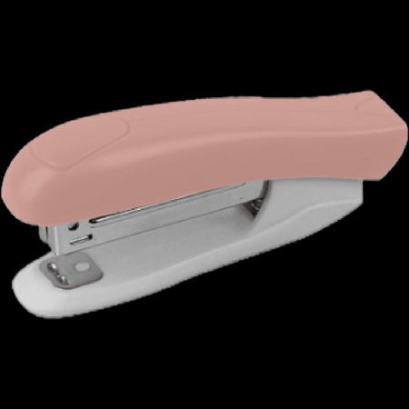 Степлер 'deVENTE. sigNATURE' № 10 (мощность 10 листов, глубина скрепления 45 мм) пластиковый, со встроенным антистеплером, в картонной коробке, цвет пудрово-розовый