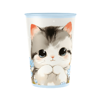 Стаканы бумажные MESHU 'Cute cat', 200мл, 6шт.