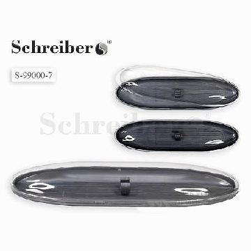Футляр для ручек ' Schreiber ' 17*4,5см, серебряный, прозрачный, пластиковый корпус
