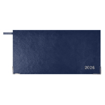 Еженедельник датированный 2026 искусственная кожа 'Сариф' синий ESCALADA, (170х88 мм), 64 л. Обложка: интегральный переплёт, металлические уголки, тиснение фольгой, обстрочка по пе
