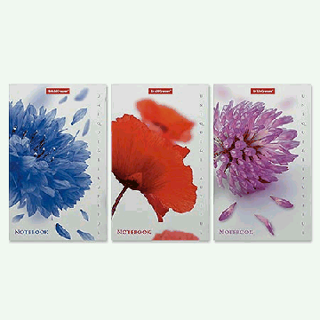 Записная книжка А5 32л ' Erich Krause ' Unique&Beautiful (ассорти), в точку, обложка - мелованный картон, на скобе, 3 дизайна (без возможности выбора дизайна) 112*181мм