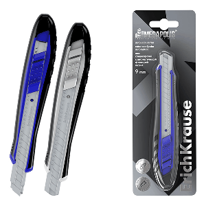 Нож канцелярский ' Erich Krause ' Megapolis auto-lock 9мм, с механической системой фиксации лезвия auto-lock, в блистере