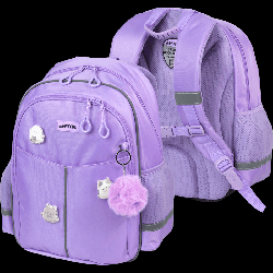 Рюкзак 'deVENTE. Lifestyle. Ghost Meow' школьный 37x28x16 см (16 л) 500 г, плотный износостойкий полиэстер с водоотталкивающей пропиткой и rip-stop, 2 отделения на молнии (одно с у