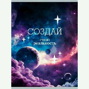 Тетради для конспектов А4, 80л. Скр. Создай свою реальность