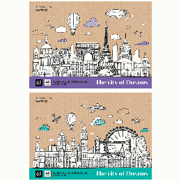 Альбом для рисования 40л., А5, на склейке ArtSpace 'Путешествия. City of dreams'