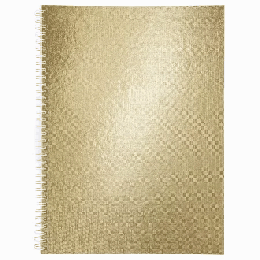 Тетрадь 96л А4ф клетка 65г/кв.м на гребне Обл. Бумвинил METALLIC Золото