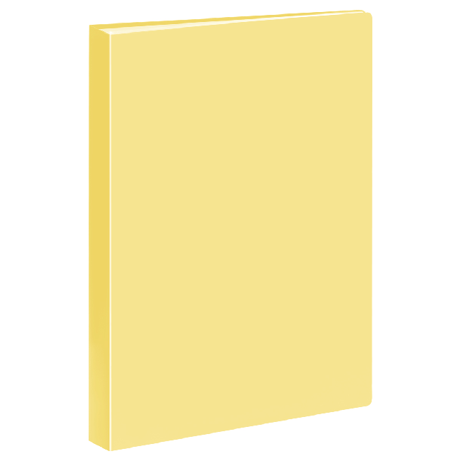 Папка с 40 вкладышами СТАММ А4, 21мм, 500мкм, пластик, пастель, желтая