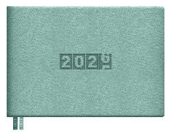 Еженедельник датированный 2026 искусственная кожа 'Джут' мятный ESCALADA, (181х127 мм), 64 л. Обложка: мягкий переплёт, запаянный край, блинтовое тиснение, обстрочка по периметру -