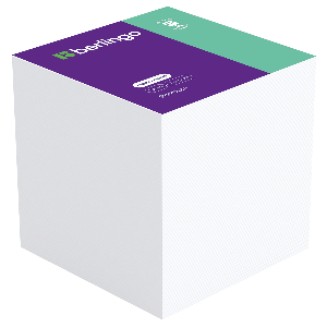 Блок для записи Berlingo 'Premium' 9*9*9см, белый, 100% белизна