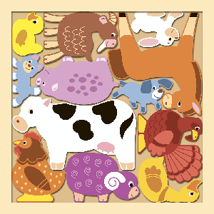 Развивающая игра 'Ферма. Деревяшки-развивашки' (Step Kids)