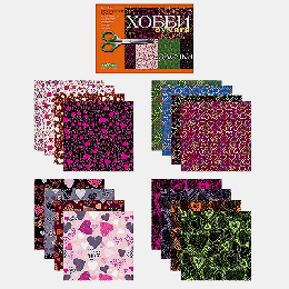 Бумага для декорирования и творчества ' Hobby Time ' А4 8л Сердечки, на скобе, 45г/м2