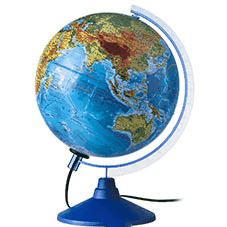 Глобус физико-политический с подсветкой от сети 250мм " Globen "