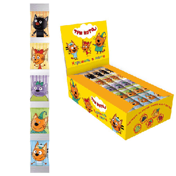Карамель леденцовая 5+ 'Три Кота' с ягодно-фруктовыми вкусами, лента 5 шт. по 3,6 г, PT-1-7