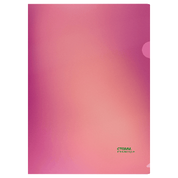 Папка-уголок СТАММ 'Сияние' А4, 180мкм, пластик, непрозрачная, ассорти, 6шт.