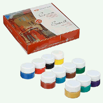 Гуашь ' Сонет ' 16цв*20мл картонная упаковка